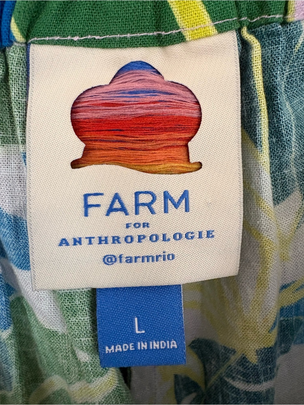 FARM Rio for Anthropologie Tropical Print Pull-On Shorts Size Large - Picture 4 of 4